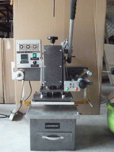 Pneumatic hot stamping machine with plate making system stamp size 7x11inch for sale