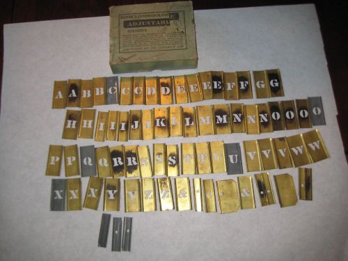 Reese&#039;s 1/2&#034; interlocking adjustable stencils letters no.9 set w extras 70+pcs for sale