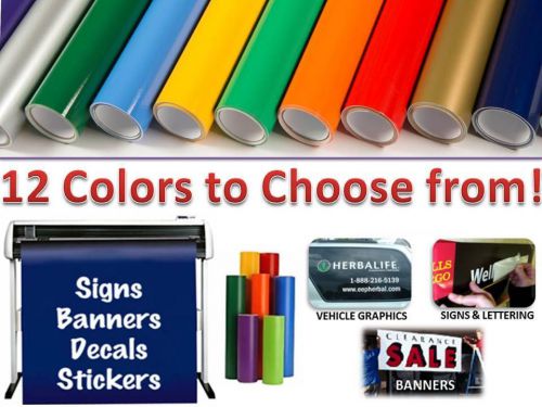 15&#034; x 15&#039; graphic cast vinyl sign banner decal lettering craft film 12 choices!! for sale