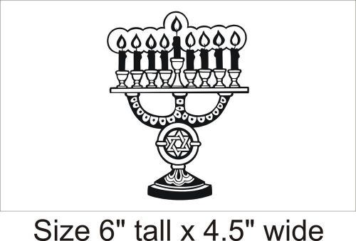 2X Menorah with Candles Funny Car Vinyl Sticker Decal  Truck  Laptop - 801