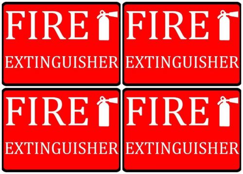 4x Fire Extinguisher Important Notice Commercial Business Vinyl Durable Signs