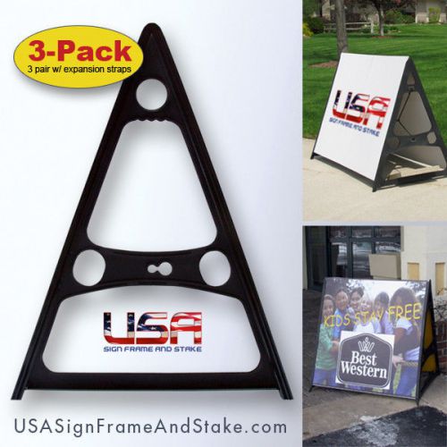 A-Frame Sidewalk Sign frame - 3-Pack - 18&#034;x24&#034; to 36&#034;x60&#034; - Expandable - No Rust