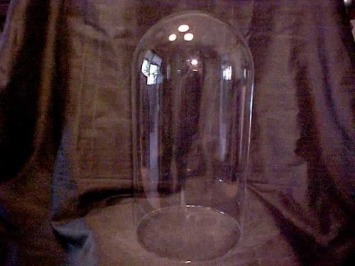 10&#034; x 5-1/2&#034; clear glass dome jewelry curio cloche display cover for sale