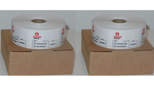2 Rolls of 500 Total 1000 Stickers Kendall Motor Oil Change Reminder Sticker