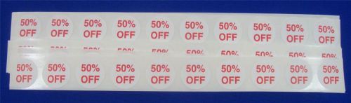 100 Self-Adhesive 50% OFF Labels 3/4&#034; Stickers / Tags Retail Store Supplies