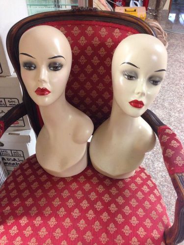 Lot Of 2 Mannequin Head For Hats Wigs And Scarves
