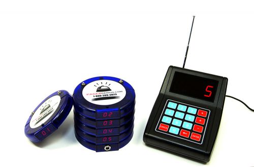 5 Digital Restaurant Coaster Pager / Guest Table Waiting Paging System