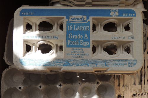 Lot of 45 Paper EGG CARTONS for 18 large / extra large chicken eggs clean