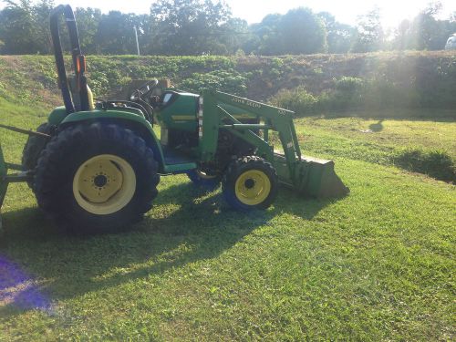 John Deere 4410 Compact 4wd Tractor w Loader and 3pt Rotary Cutter 4x4 Bucket