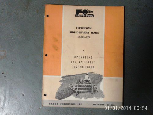Ferguson DEO20 hay rake operators manual