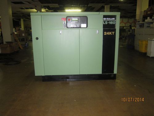 2004 sullair ls160-100h rotary screw air compressor for sale