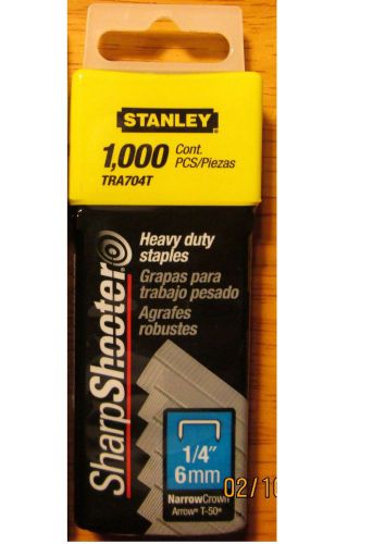 STANLEY TRA704T HEAVY DUTY STAPLES 1,000 Pack 1/4&#034; 6mm ++NEW/SEALED++