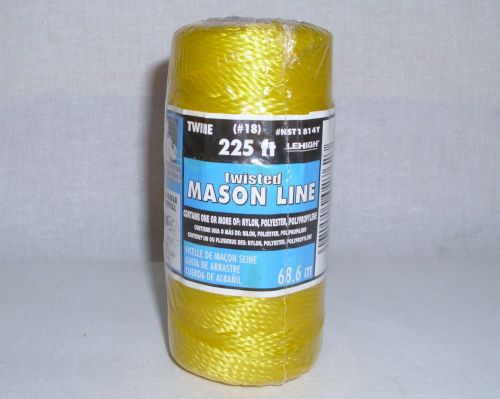 1 - 225 ft #18 Twisted Yellow Mason Line #NST1814Y