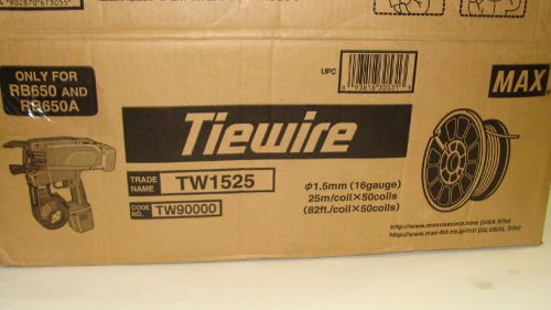 TIEWIRE MAX, TW1525, Rebar Tie Wire,16 ga,Steel,82 ft.,Pk 50