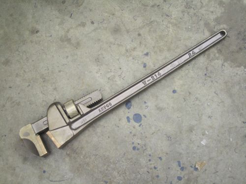 Ampco w-214 bronze pipe wrench 24&#034; non-sparking non-magnetic corrosion resistant for sale
