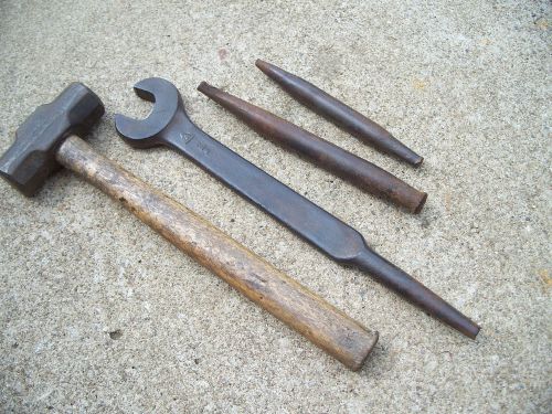 Vintage armstrong 1-1/4&#034;- 228- spud wrench warwood 3# hammer barrel drift pins for sale