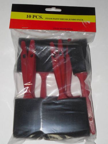 10 FOAM PAINT BRUSHES PAINTING BRUSHES DURABLE JUMBO PACK /SEE MY OTHER LISTINGS