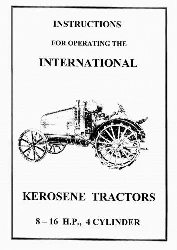 International 8 - 16 HP Tractor Operaring Manual