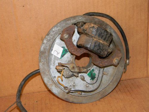 Maytag 72 Hit and Miss Gas Engine Backing Plate With Coil Points Condensor Wires