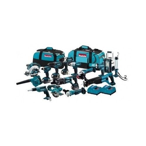 Makita 15-piece combo cordless tool kit saw grinder impact driver hammer drill for sale