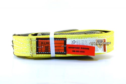 Ee2-902 x20ft cut slip resistant nylon lifting sling strap 2 inch 2 ply 20 foot for sale