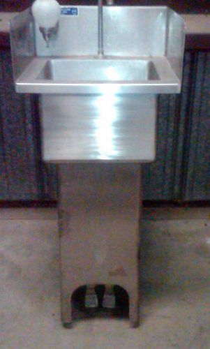 Hand sink  foot pedal operated hands free stainless gooseneck for sale