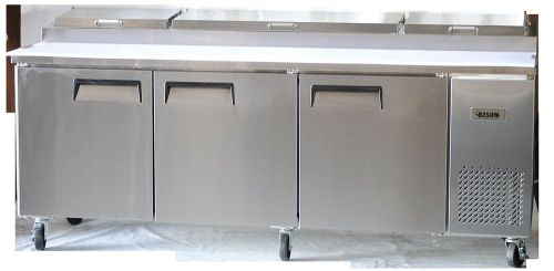 Bison 93 &#034; 3 door pizza prep table bpt-93 , free shipping !!! for sale