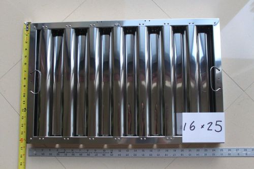 Defense 1pc Stainless Steel Commercial Hood Baffle Grease Filter 16 &#034; H x 25 &#034; W