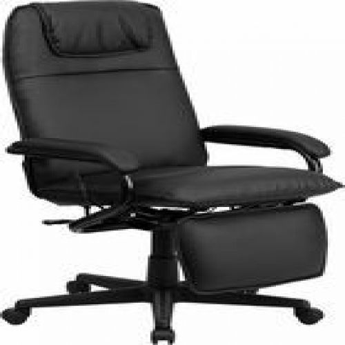 Flash furniture bt-70172-bk-gg high back black leather executive reclining offic for sale