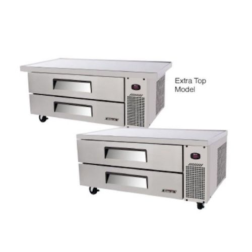 New turbo air 52&#034; super deluxe stainless steel chef base !! 2 drawers!! for sale