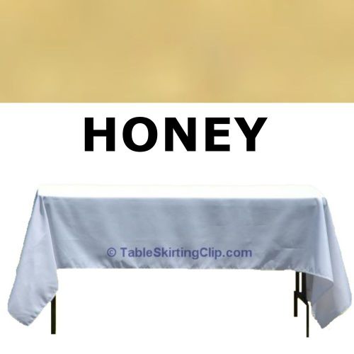 60&#034; x 102&#034; rectangle honey tablecloth - clearance! huge discount &amp; free ship! for sale
