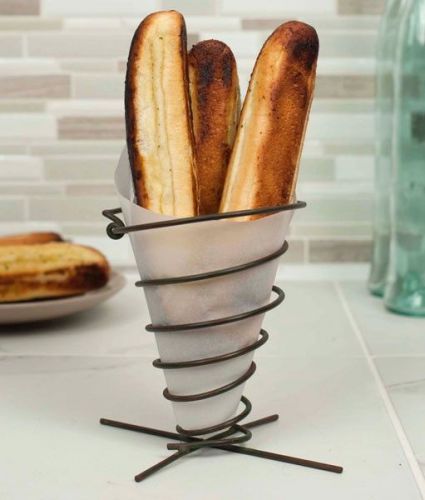 Glory &amp; Grace™ Rustic Industrial French Fry Caddy Breadstick Candy Nut Holders