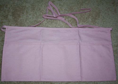 Waist apron with three pocket by daystar apparel one size color pink brand new for sale