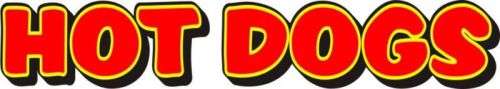 Hot Dogs Concession Decal 14&#034; Food Vinyl Letters