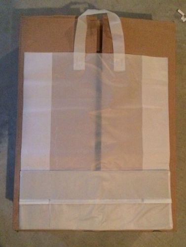 plastic shopping bags, a lot of frosty white merchandise bags, size 16, 6, 19