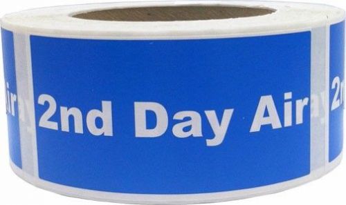 2nd Day Air Labels- 2&#034; by 4&#034; - 1 roll of 500 adhesive stickers for Shipping