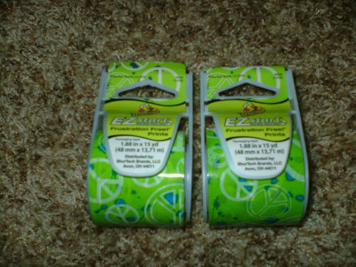 Duck EZ Start Packaging Tape in PEACE SIGN Print~SET OF 2~ NEW