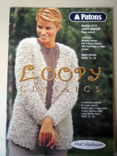 PATONS 2117 - Ladies in Loopy Mohair - 5 styles size 6-24