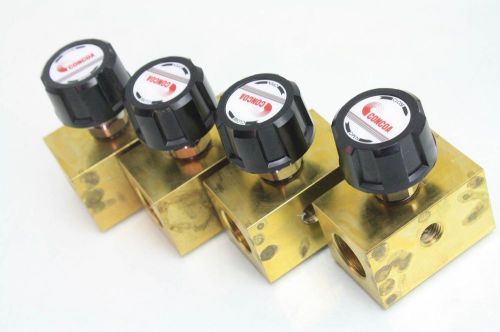 4 Concoa 533 Series Brass Diaphragm Valves 3500 PSIG / 1/4&#034; to 3/4&#034; NPT Ports