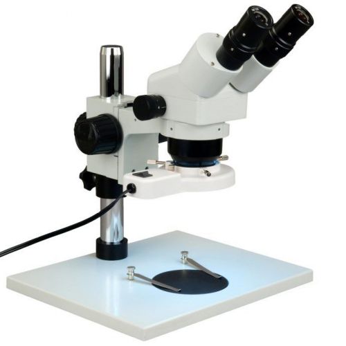 10X-80X Binocular Stereo Zoom Microscope+Stand+8W Fluorescent Ring Light