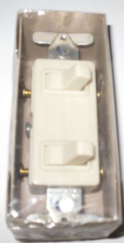 Eagle 3276V, Decorator Face, Two 3-Way Quiet Switches, Ivory, 15A-120/277V AC