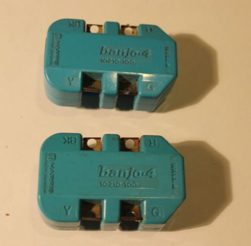 2 (TWO) Harris &#039;Banjo 4&#039; Modular Adapter RJ11 pass-through Line Splitter Tester