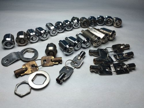 Tubular cam lock units for parts set of 20 includes some keys for sale