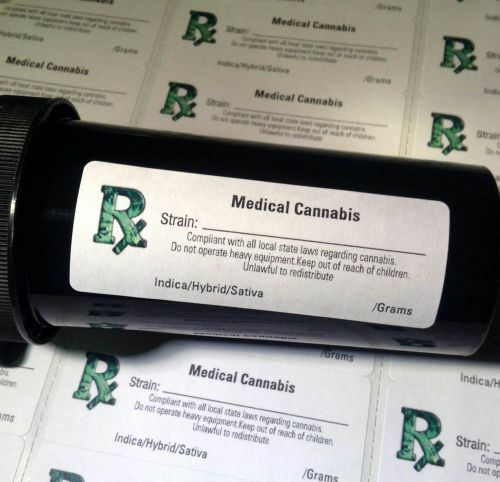 1000 Rx Icon Lables (*ALL STATES*) Medical Marijuana Cannabis - MMJ 420 Sticker