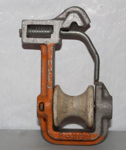 LEMCO Feeder Block with Roller C-733 cable pull out lashing lineman fiber