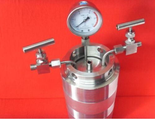 Hydrothermal synthesis Autoclave Reactor vessel + inlet outlet gauge 6Mpa 200ml