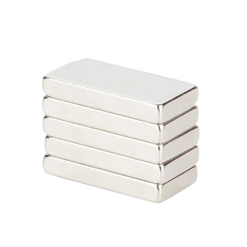 NEW 10050032W Strong Rare Earth Block NdFeB Magnet - Silver (5 PCS)-dx_225472