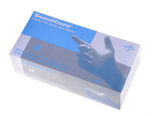 Medline SensiCare Non Sterile Powder Free Nitrile Exam Gloves Medium