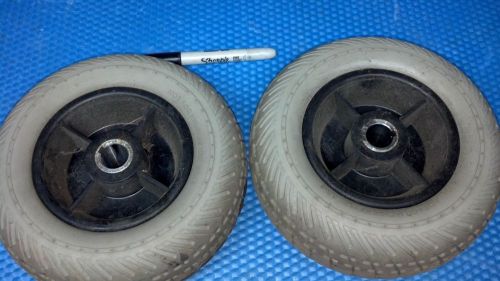 Scooter Tires (2) 2.5&#034; X8&#034;, 3/4&#034; keyed hub Solid rubber  Cart, Wagon, Dolly