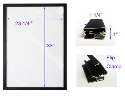 LED BackLit Box Display Board 26&#034;x 36&#034; Black Aluminum Frame